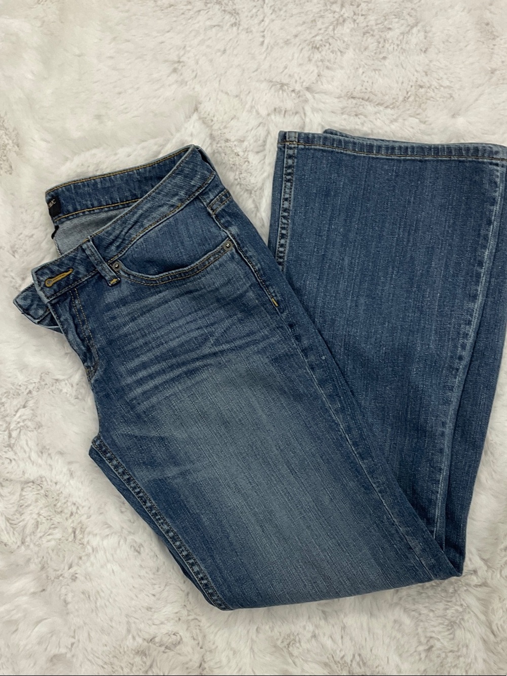 Banana Republic Low Rise Boot Cut Jeans in Medium Blue